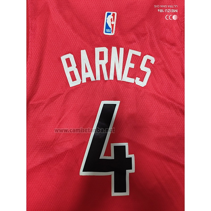 Camiseta Toronto Raptors Scottie Barnes #4 Icon 2020-21 Rojo